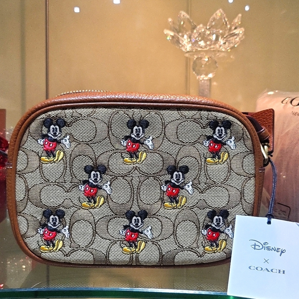 New! CN034 B4/Khaki/Redwood Multi Disney Mini Jamie Crossbody Bag